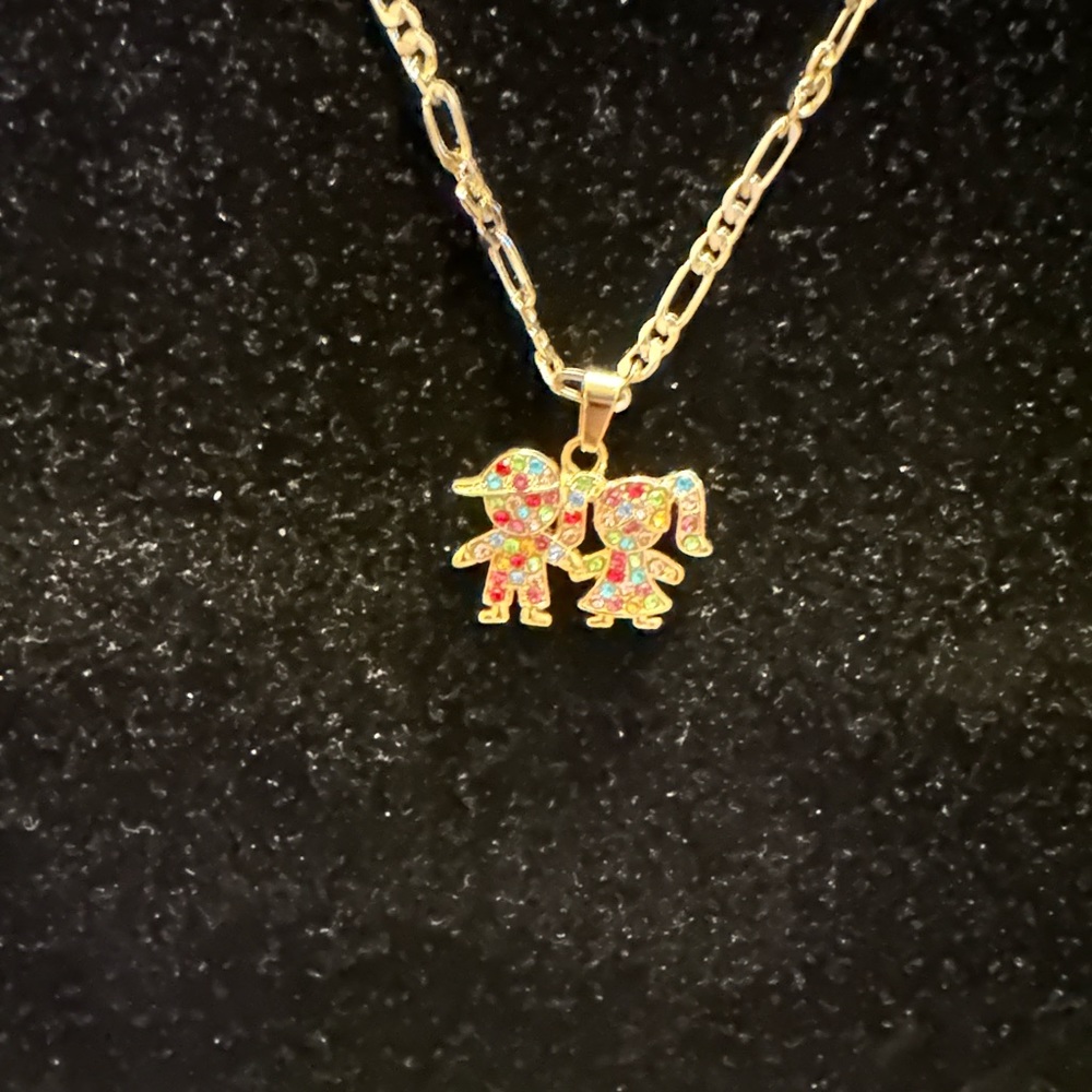 Boy/Girl pendent with necklace